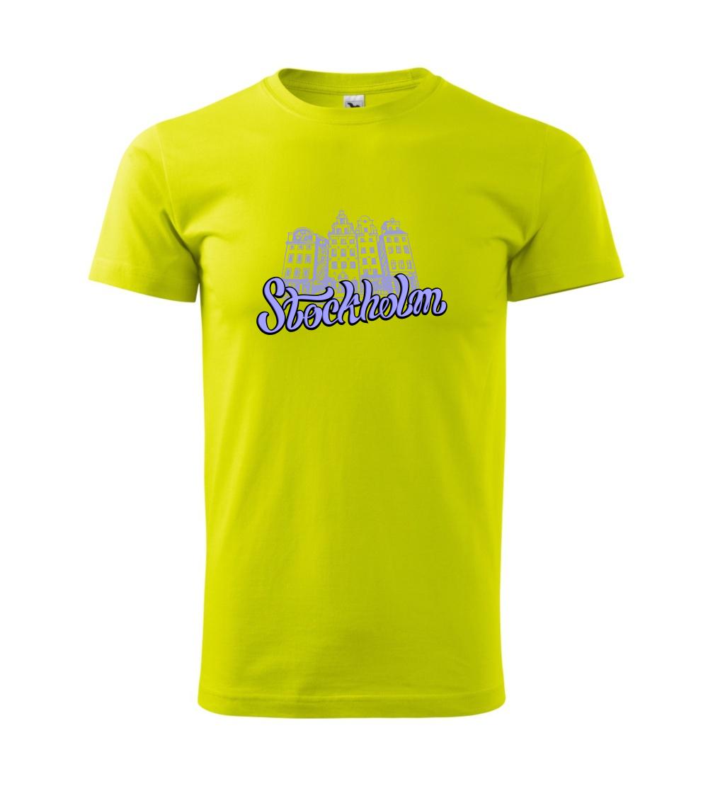 Ostatné mestá / miesta - Stockholm Lettering - Klasické pánske tričko vyššej gramáže
