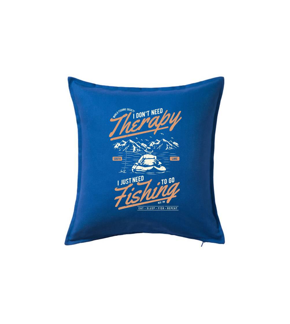 Tričká pre rybárov s potlačou - Fishing Therapy - Vankúš 50x50