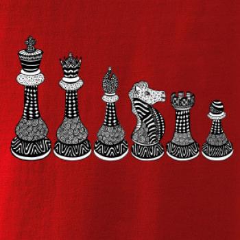 Šachové figúrky v rade - kreslené Šachové figúrky v rade - kreslené