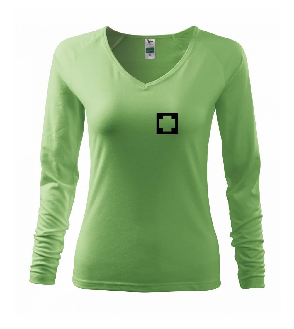 Tričká a mikiny pre záchranárov a lekárov - Kvalitné oblečenie pre zdravotníkov - Hranatý kríž - Rescue - Tričko dámske Elegance