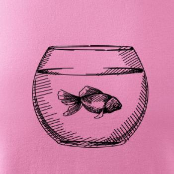 Ceruzkou kreslená rybička v akváriu