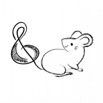 Myš husľový kľúč