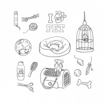 I love my pet - kreslený obrázok