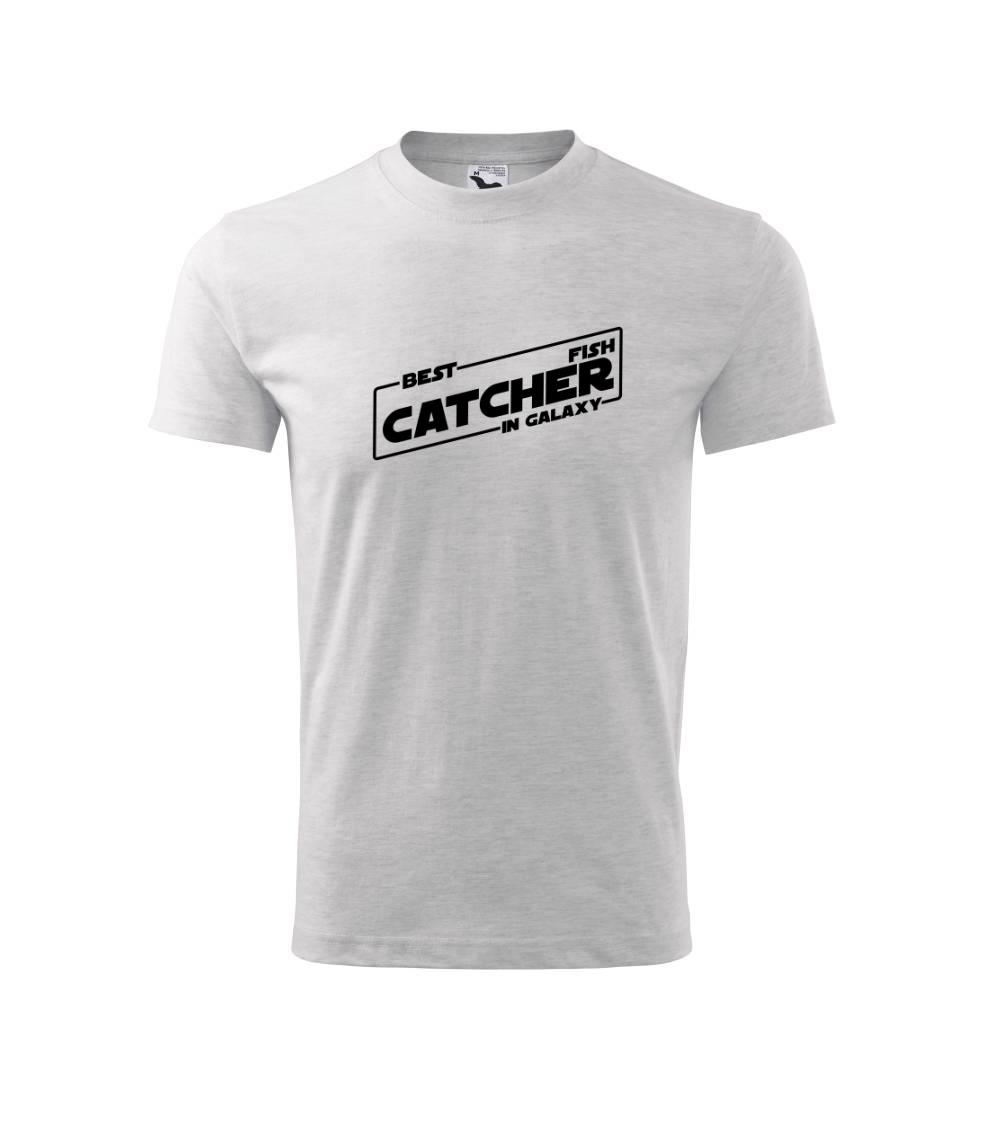 Tričká pre rybárov s potlačou - Rybárčenie - Best fish catcher in galaxy - Tričko detské bavlnené