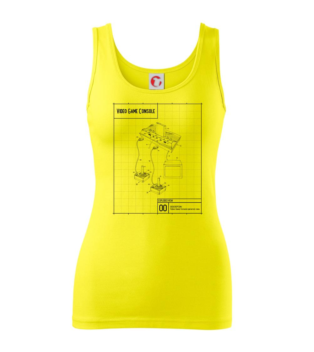 Nákres video game console s joystickom