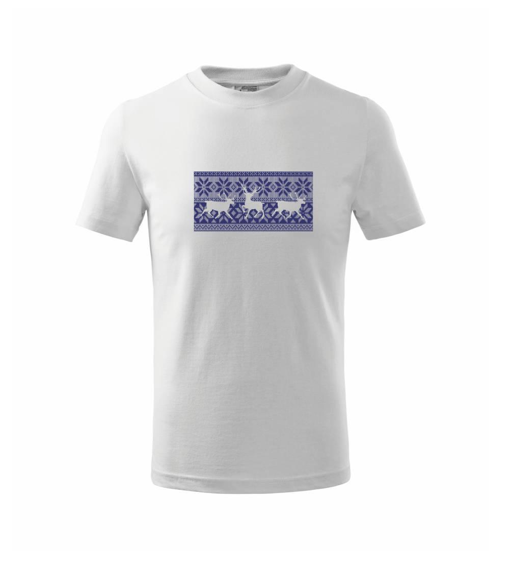 Jeleň vo vianočnom vzore