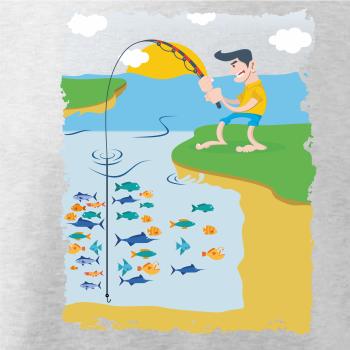 Rybár, ktorý má smolu farebný