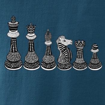 Šachové figúrky v rade - kreslené Šachové figúrky v rade - kreslené