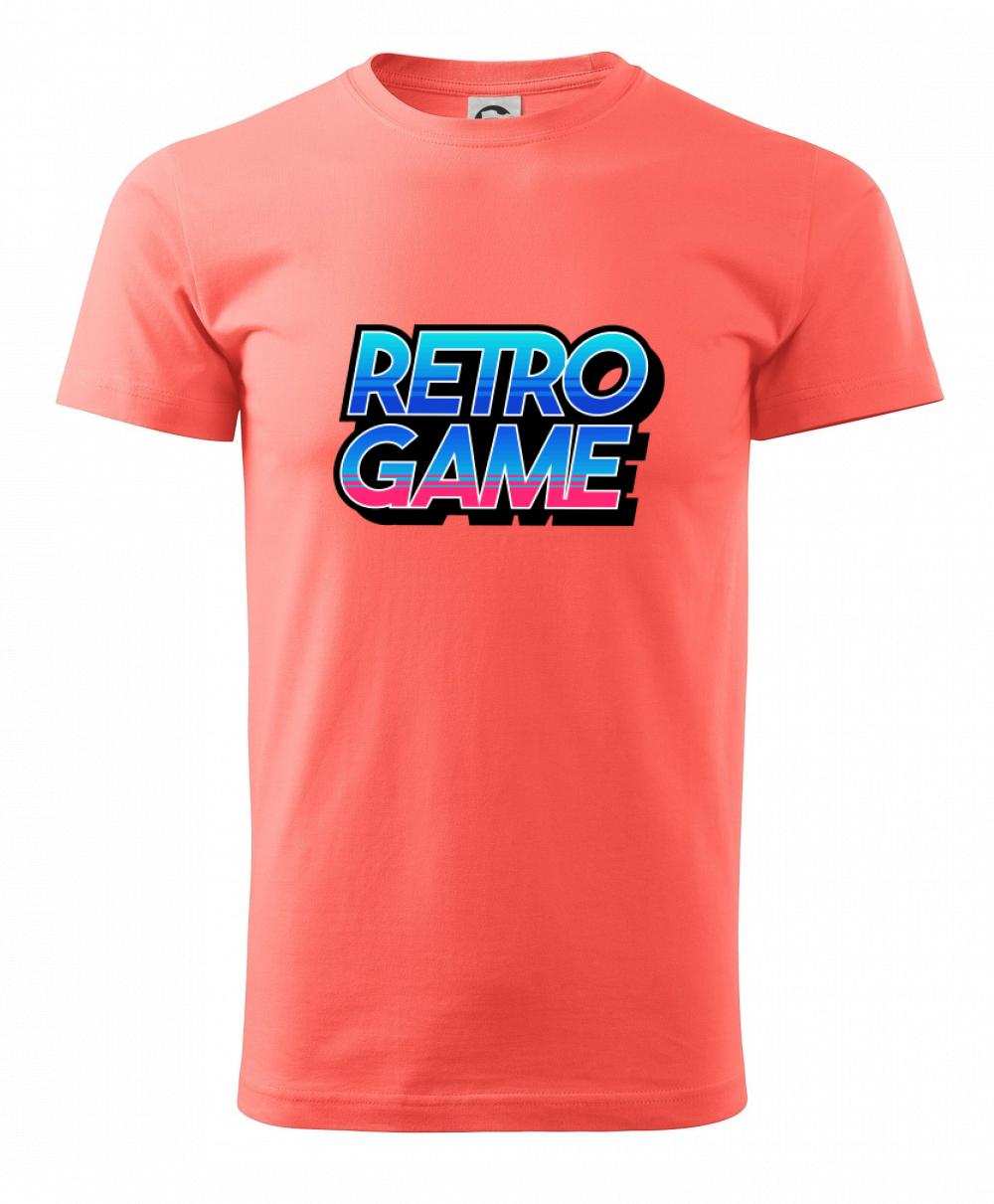 Tričká pre ajťákov - Retro game nápis farebný - Klasické pánske tričko vyššej gramáže