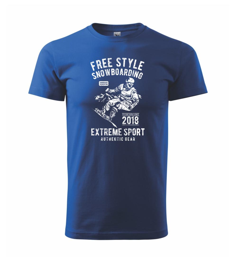 Lyže a Snowboard - Free Style Snowboarding - Klasické pánske tričko vyššej gramáže