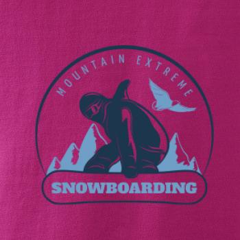 Mountain extreme snowboarding okrúhle