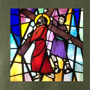 Vitráž - Ježiš a kríž Vitráž - Ježiš a kríž