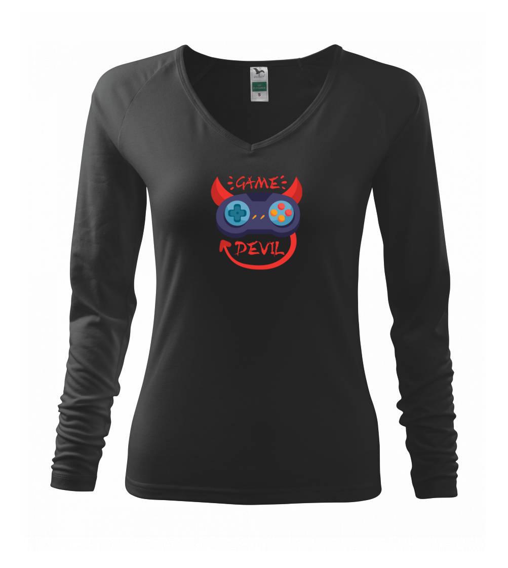 Tričká pre ajťákov - Game devil - kreslený - Tričko dámske Elegance