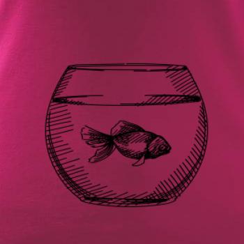 Ceruzkou kreslená rybička v akváriu