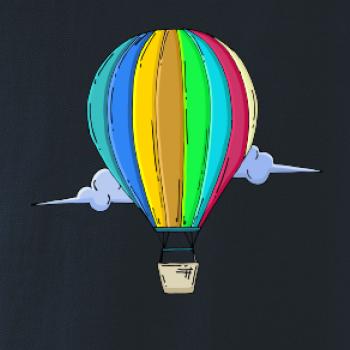 Teplovzdušný balón v oblakoch Teplovzdušný balón v oblakoch