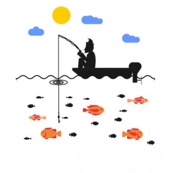 Rybár, ktorý má smolu na loďke