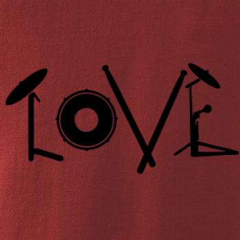 Love bubeník nápis