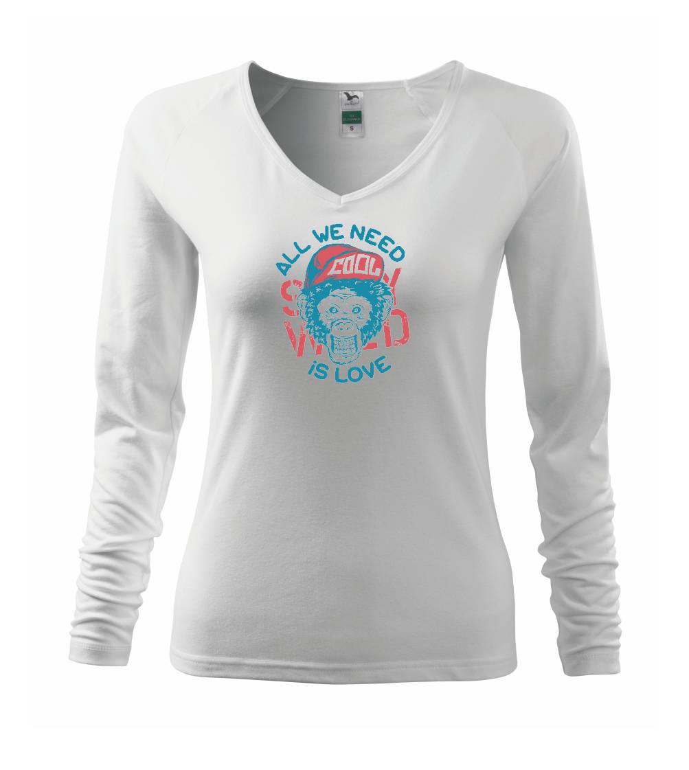 Grafické tričká - All We Need Is Love - Tričko dámske Elegance