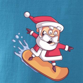 Santa jazdiaci na snowboarde