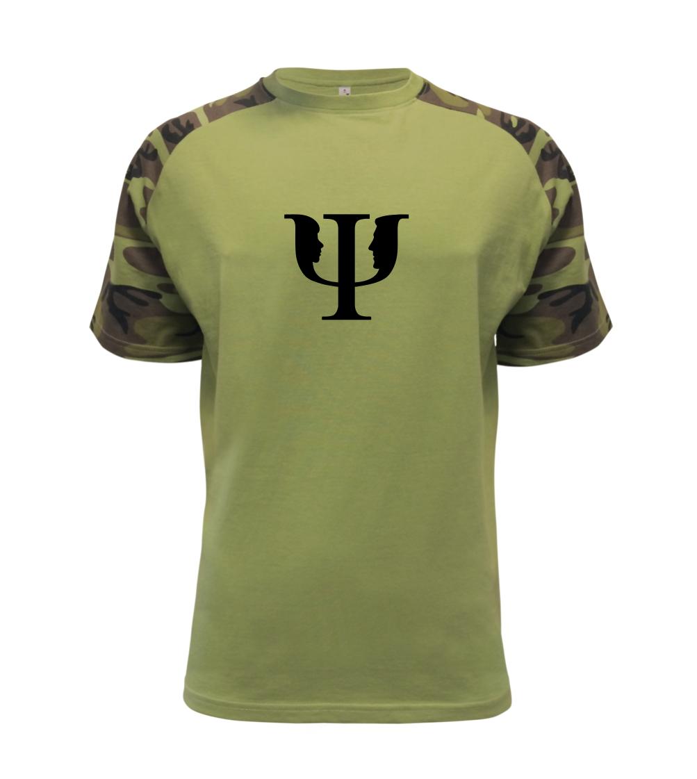 Vtipné tričká do práce - Psychológia logo muž a žena - Raglan Military