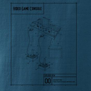 Nákres video game console s joystickom