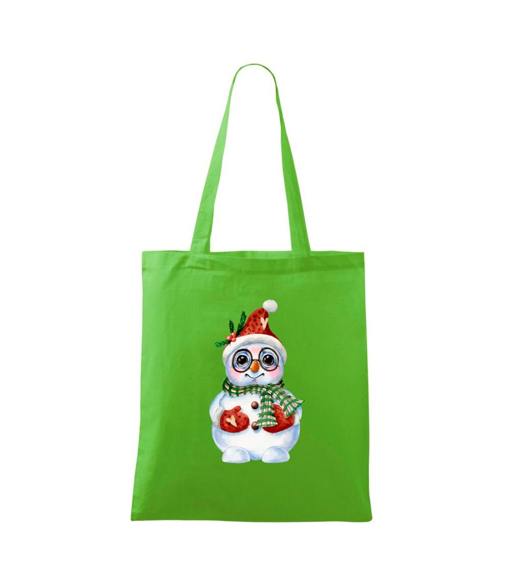 Snehuliak kreslený s okuliarmi