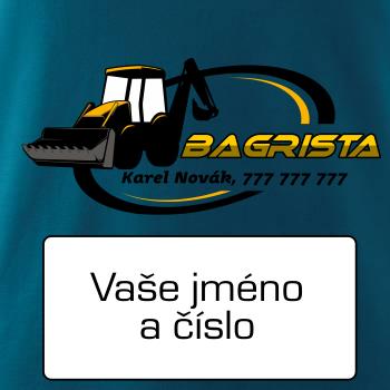 Bagrista v kruhu - vlastný nápis Bagrista v kruhu - vlastný nápis