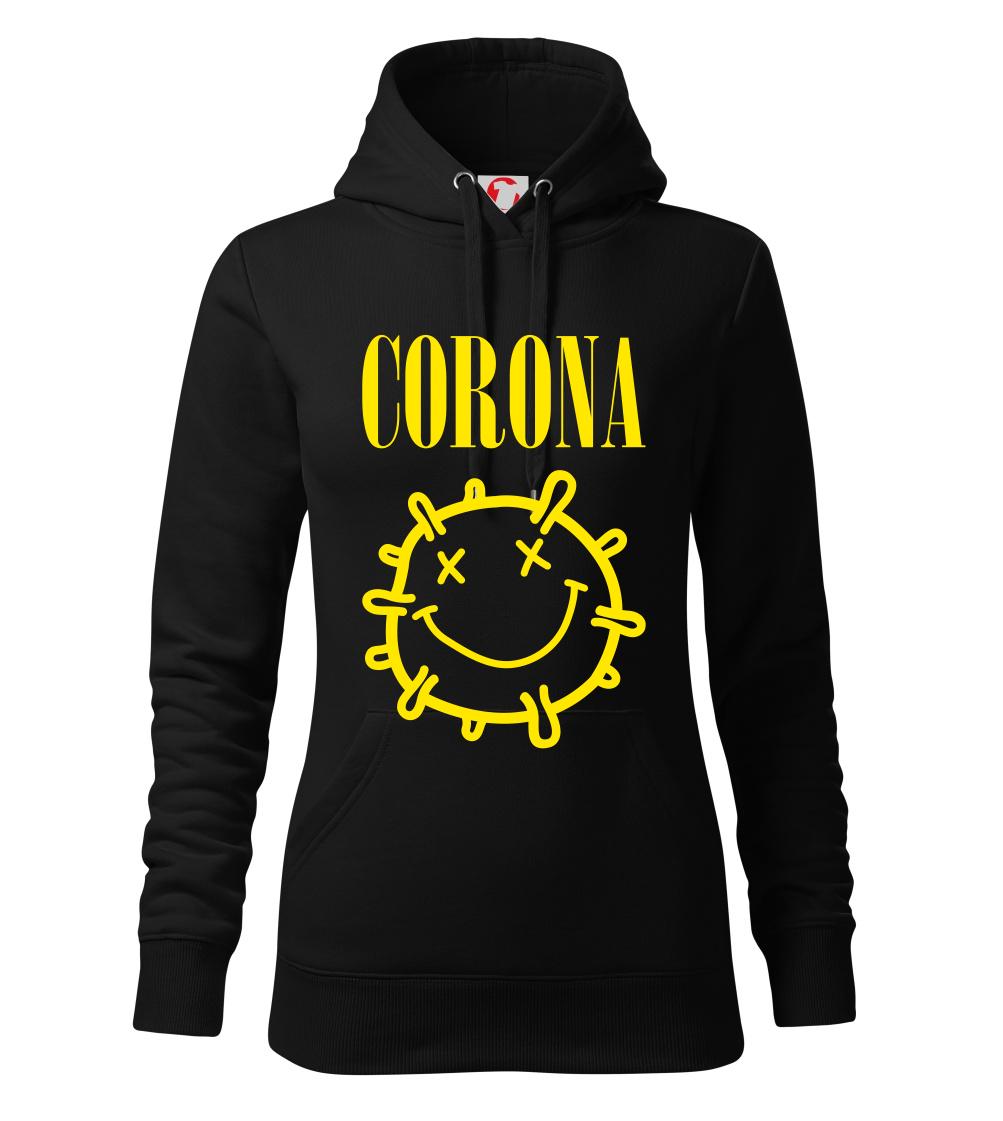 Corona žlté logo - Mikina dámská Cape s kapucí