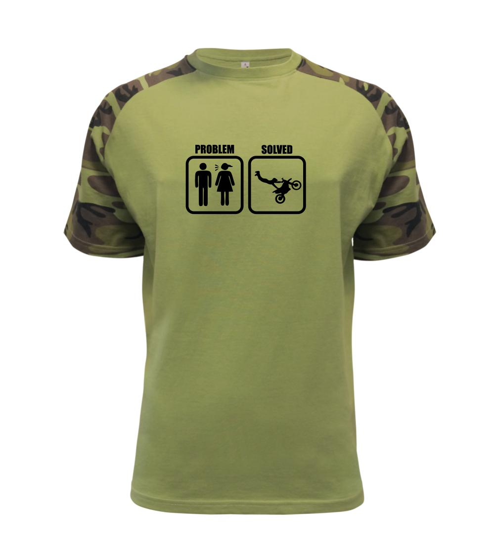 Motocross tričká - Problem - Freestyle - Raglan Military