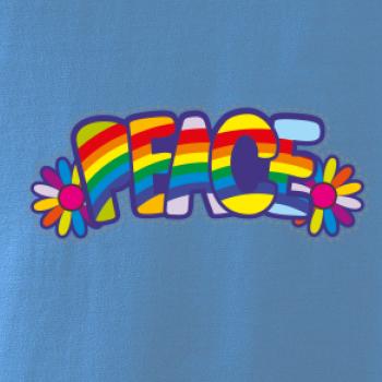 Peace nápis dúhový
