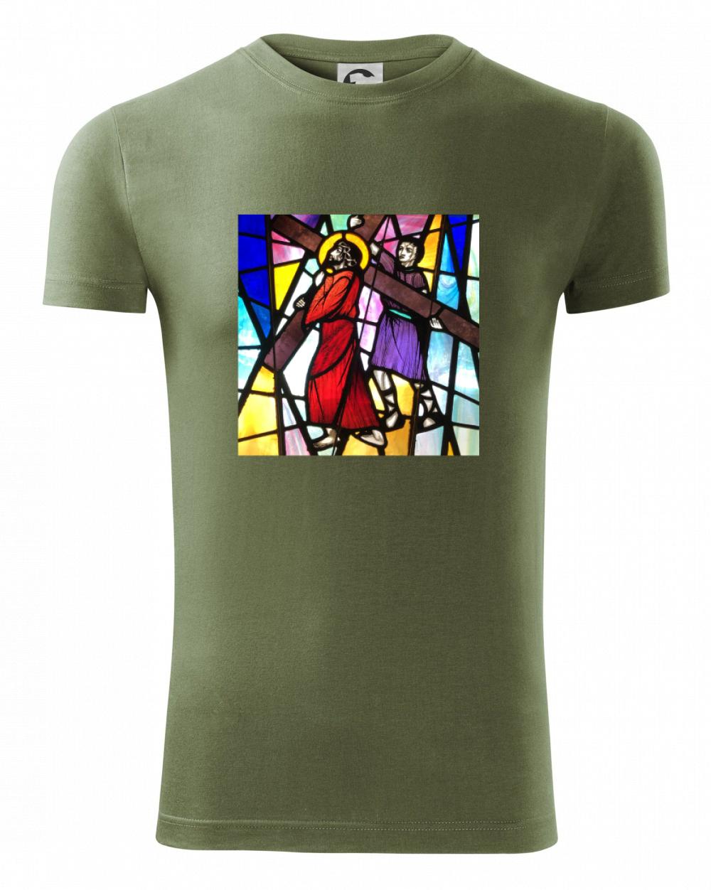 Vitráž - Ježiš a kríž Vitráž - Ježiš a kríž