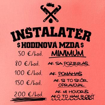 Hodinová mzda Inštalatér Hodinová mzda Inštalatér