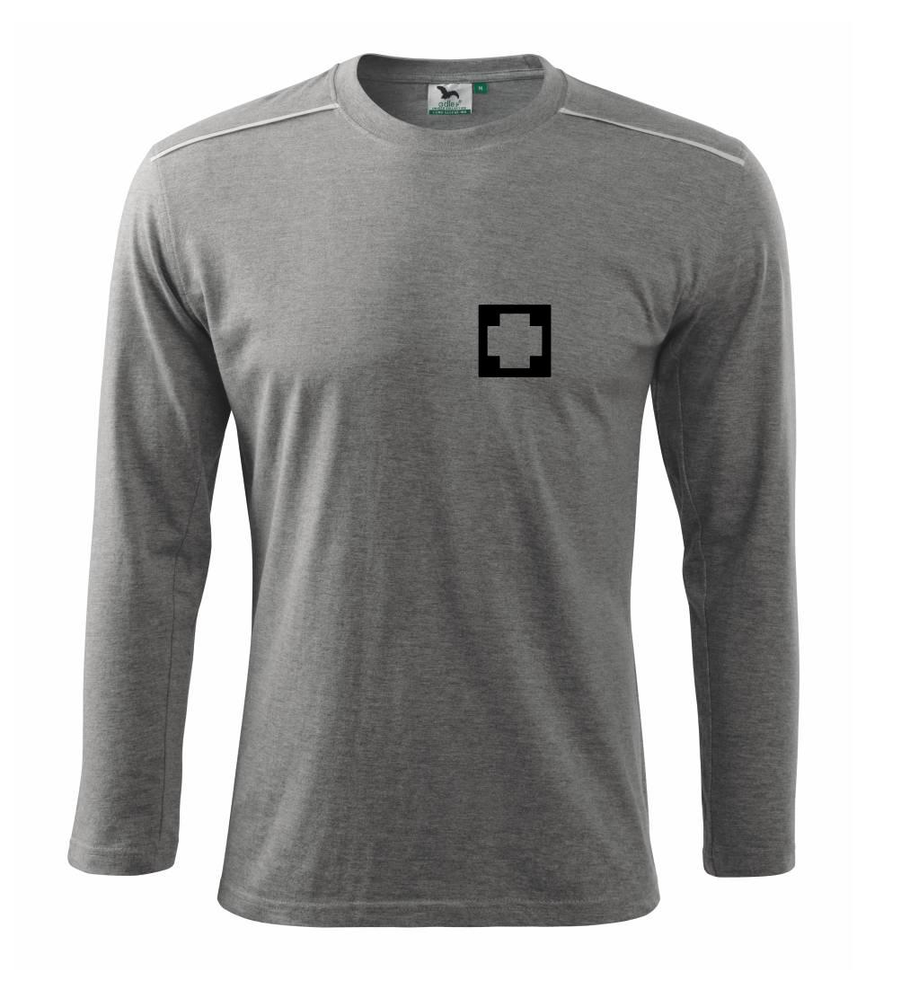 Tričká a mikiny pre záchranárov a lekárov - Kvalitné oblečenie pre zdravotníkov - Hranatý kríž - Rescue - Tričko s dlhým rukávom Long Sleeve