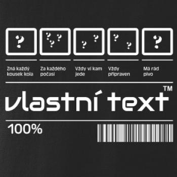 Čiarový kód - Vlastný text