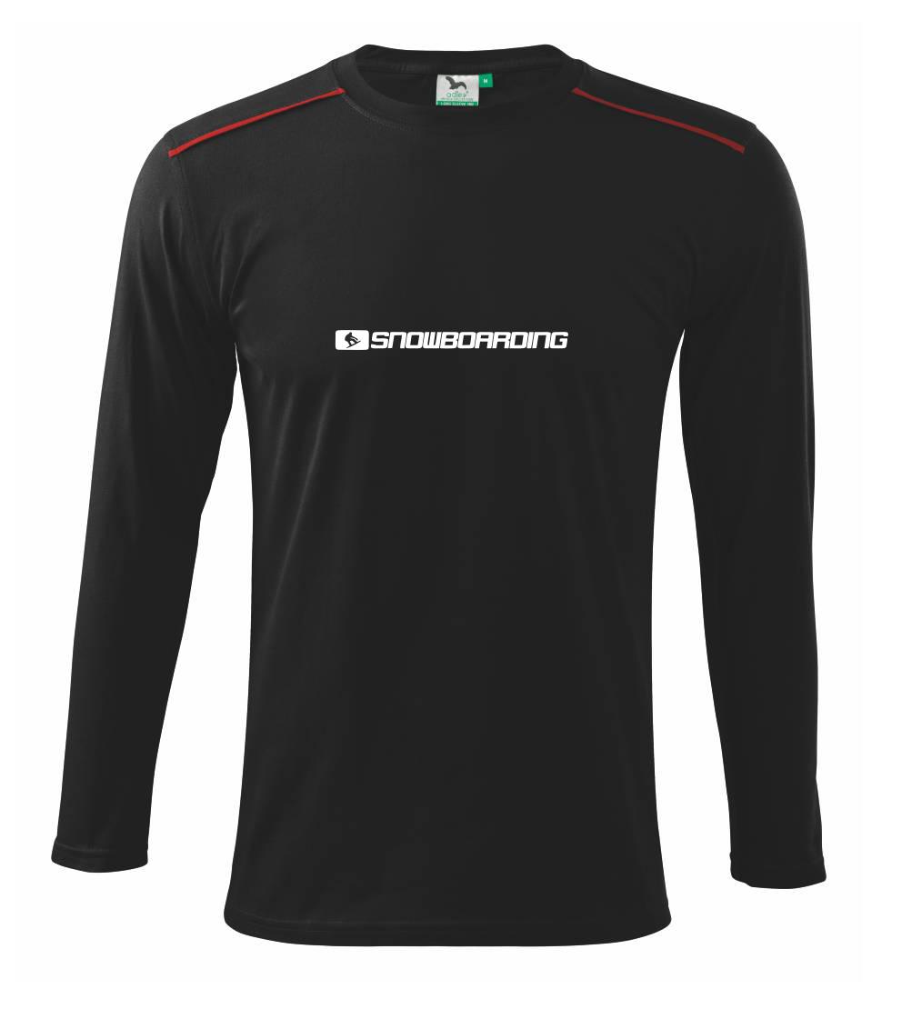 Lyže a Snowboard - Snowboarding nápis - Tričko s dlhým rukávom Long Sleeve