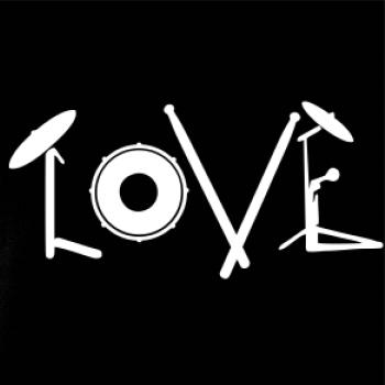 Love bubeník nápis Love bubeník nápis