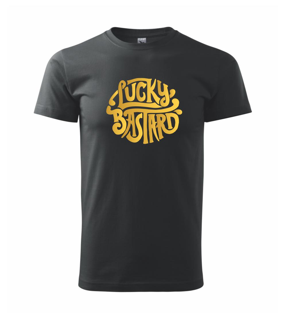 Tričká na párty - Lucky Bastard zlatý - Klasické pánske tričko vyššej gramáže