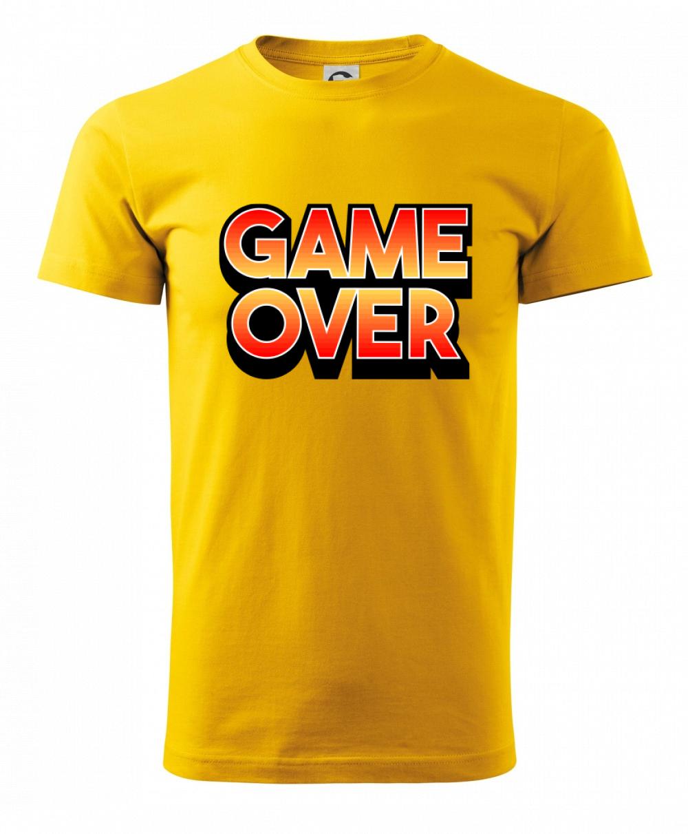 Tričká pre ajťákov - Game over - nápis farebný - Klasické pánske tričko vyššej gramáže