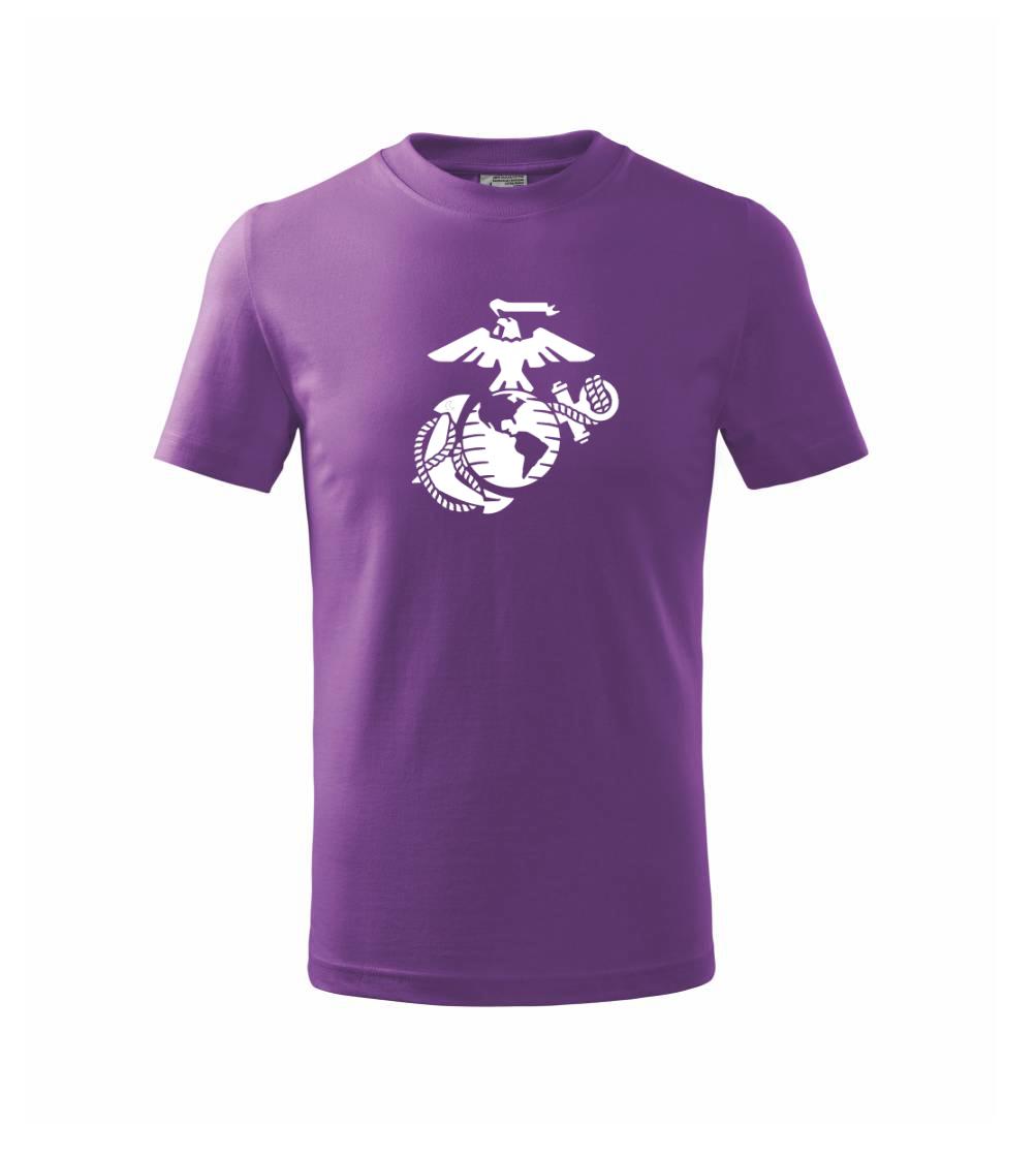 Vojenská tričká s potlačou - United Marines logo - Tričko detské bavlnené