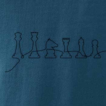 Šachové figúrky v rade - obrys Šachové figúrky v rade - obrys