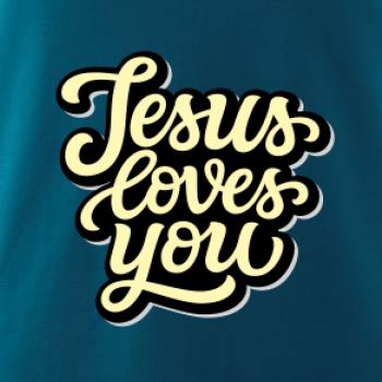 Jesus loves you - písané písmo