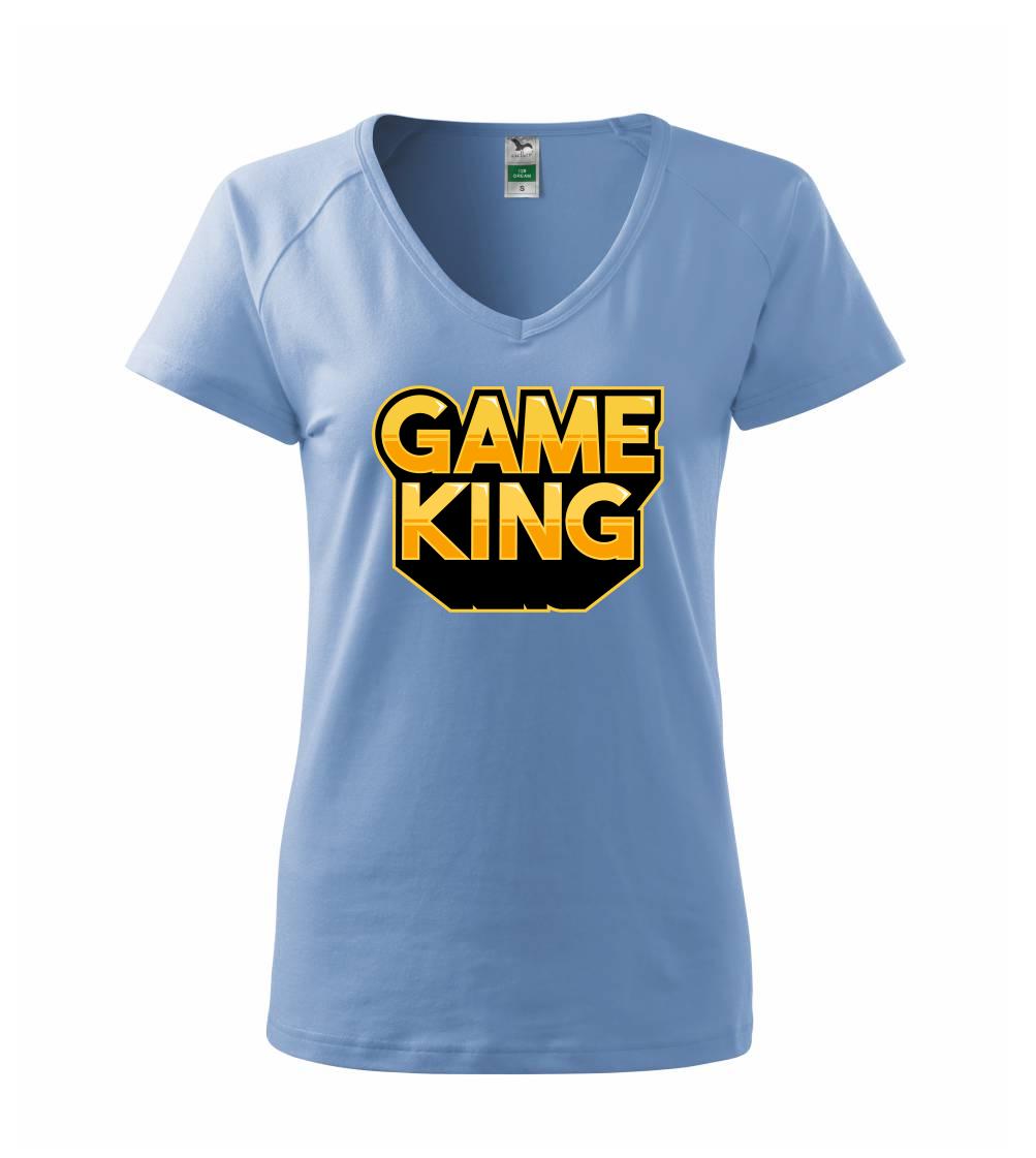 Tričká pre ajťákov - Game king - nápis veľký - Tričko dámske Dream