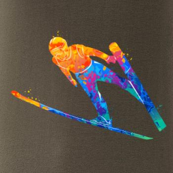 Skokan na lyžiach splash Skokan na lyžiach splash