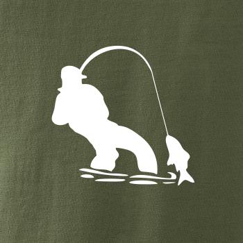 Rybár ťahajúce rybu Rybár ťahajúce rybu