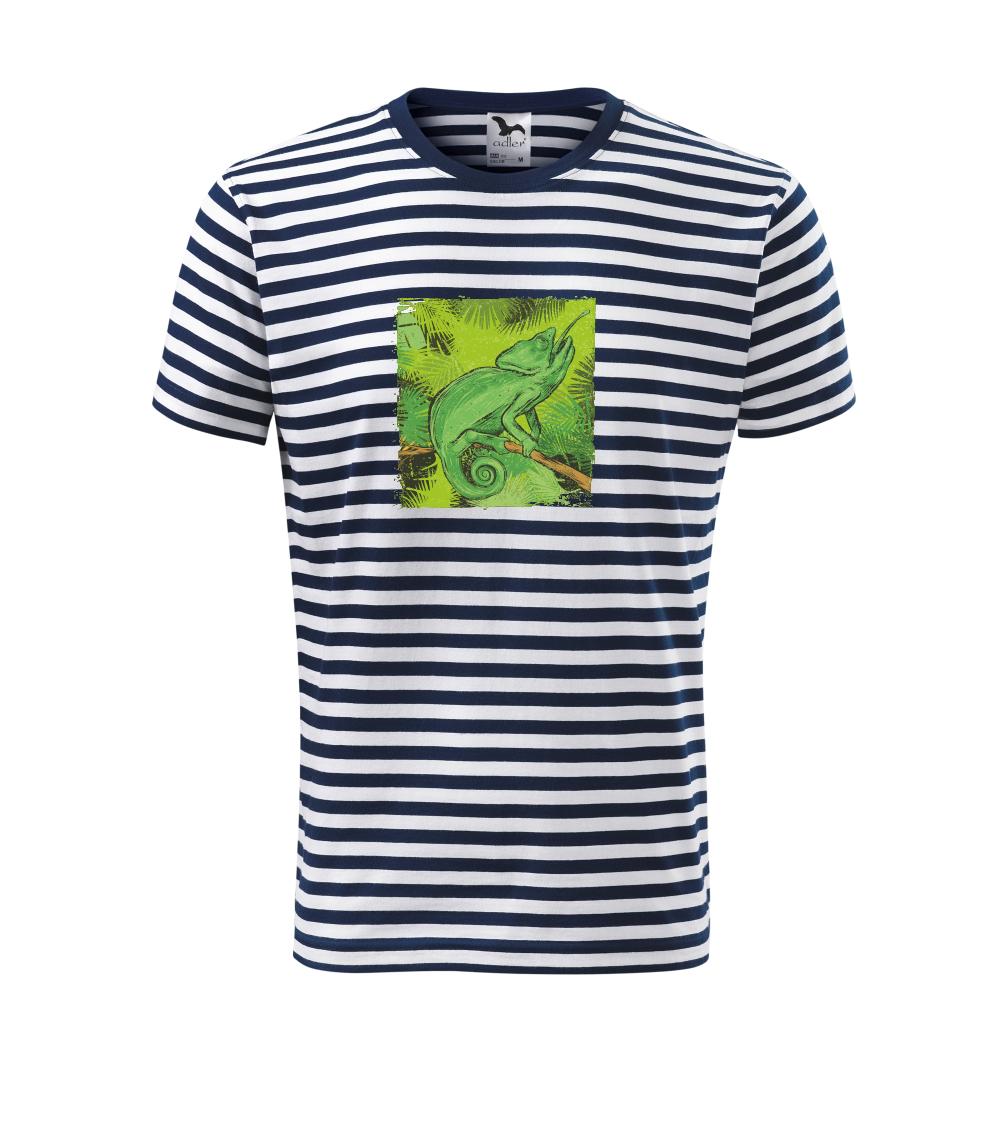 Tričká so zvieratami - Chameleon na vetve - Tričko na vodu