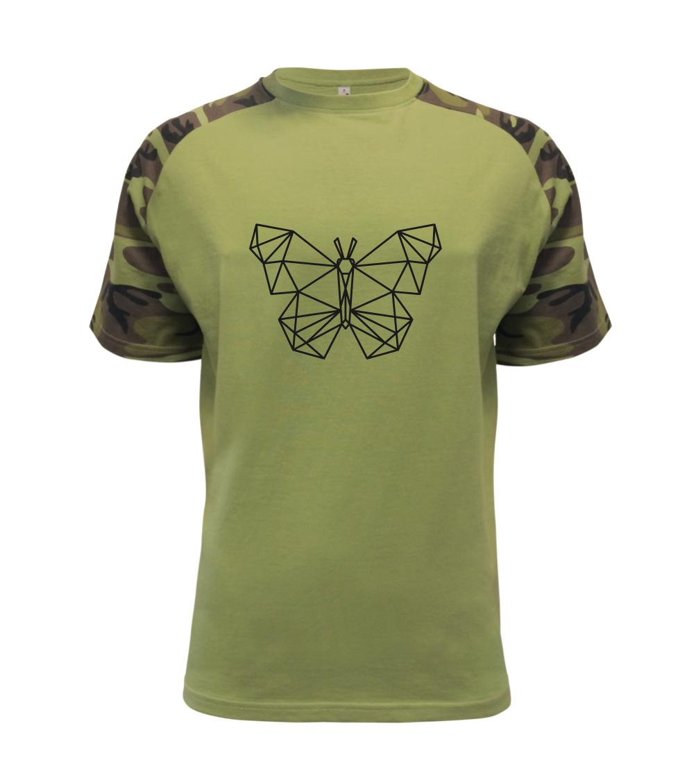 Geometrické zvieratá - Geometria - motýľ - Raglan Military