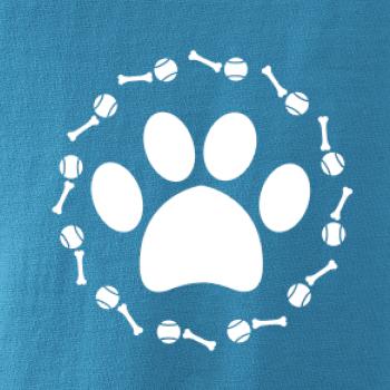 Labka lopta kosť pes