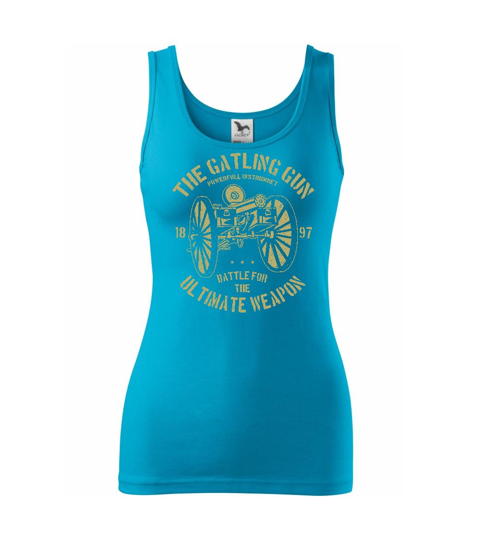 Vojenská tričká s potlačou - The Gatling Gun - Dámske tielko