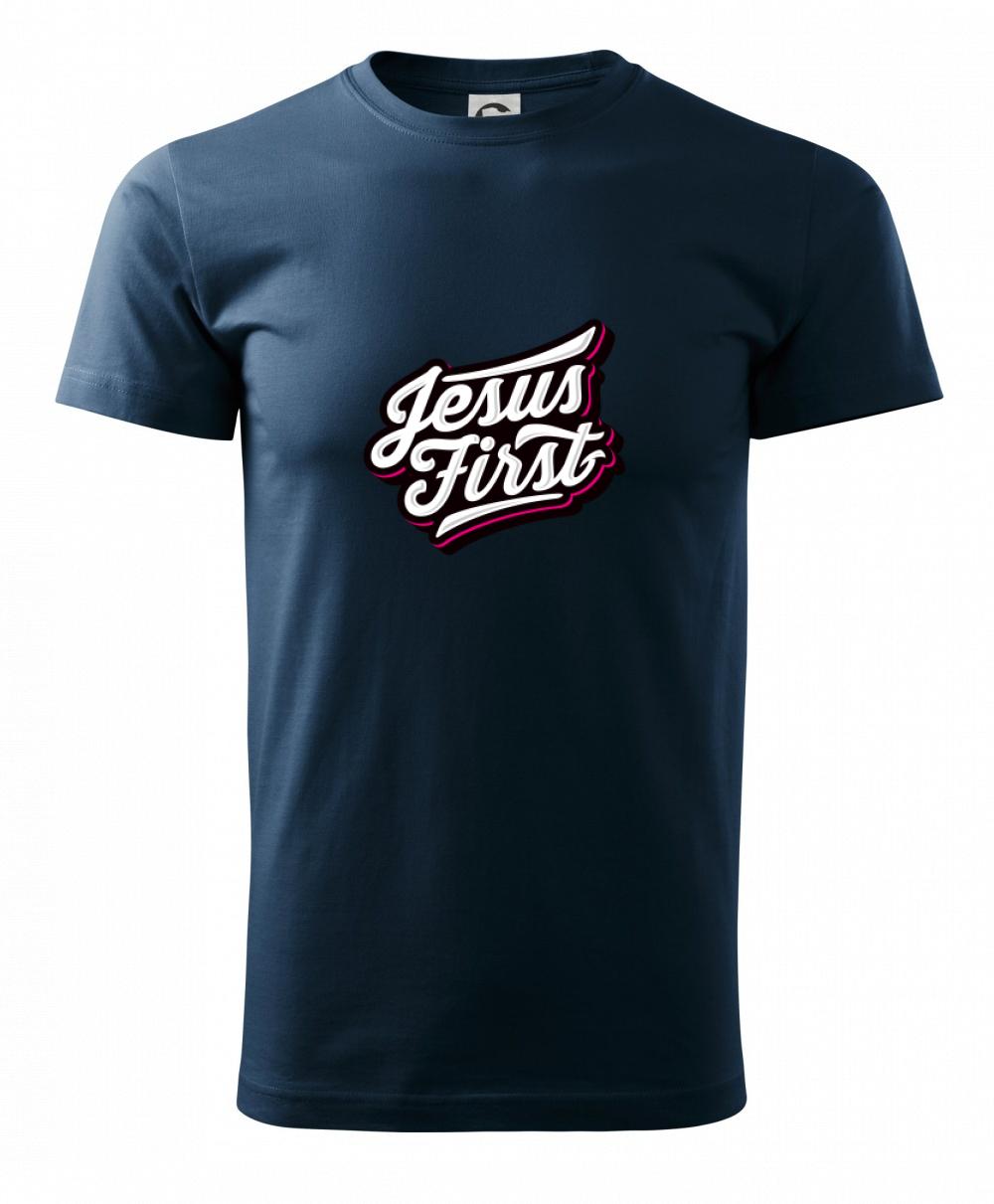 Jesus first biely nápis Jesus first biely nápis