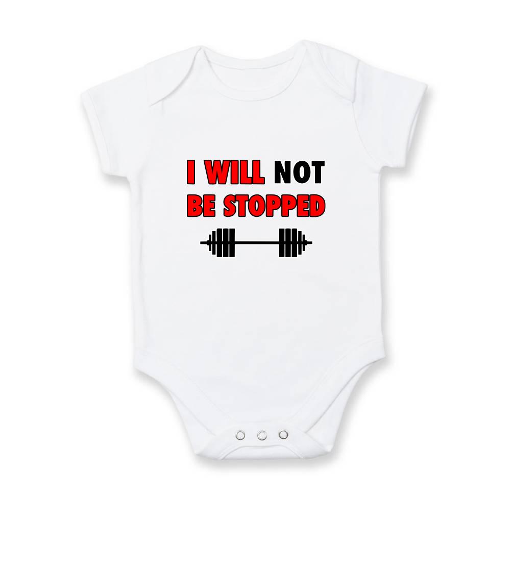 Posilňovani - I will not be stopped - Body dojčenské s krátkym rukávom